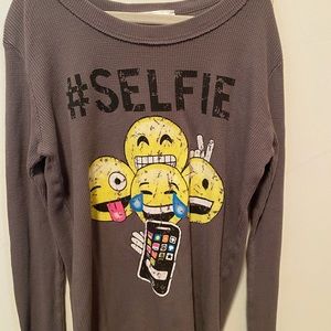 Selfie waffle shirt